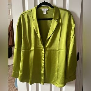 (NWOT) Rachel Zoe | Satin Button Down Blouse